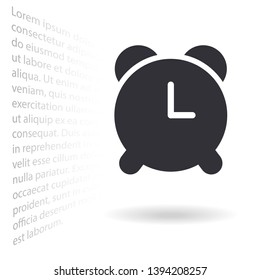 Vector icon alarm clock 10 EPS . Lorem Ipsum Illustration design