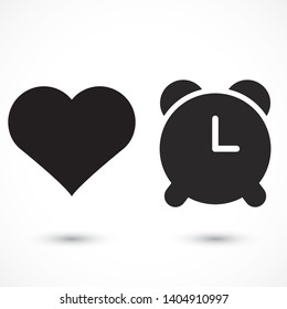 Vector icon alarm clock 10 EPS . Lorem Ipsum Illustration design