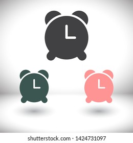Vector icon alarm clock 10 EPS . Lorem Ipsum Illustration design