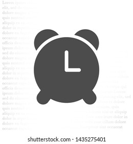 Vector icon alarm clock 10 EPS . Lorem Ipsum Illustration design