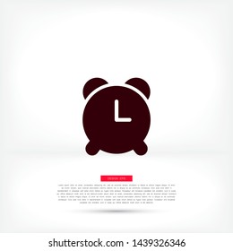Vector icon alarm clock 10 EPS . Lorem Ipsum Illustration design