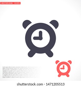 Vector icon alarm clock 10 EPS . Lorem Ipsum Illustration design