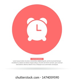Vector icon alarm clock 10 EPS . Lorem Ipsum Illustration design