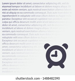 Vector icon alarm clock 10 EPS . Lorem Ipsum Illustration design