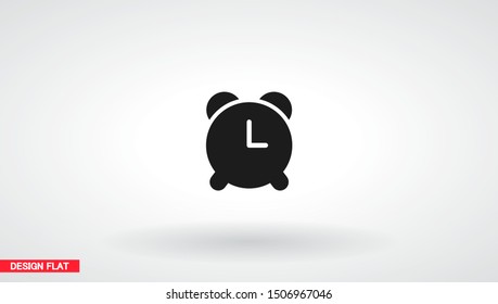 Vector icon alarm clock 10 EPS . Lorem Ipsum Illustration design
