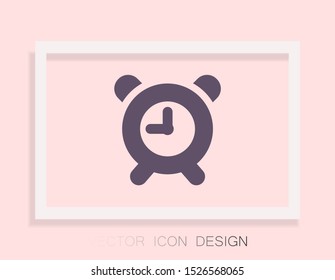 Vector icon alarm clock 10 EPS . Lorem Ipsum Illustration design