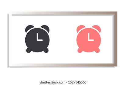Vector icon alarm clock 10 EPS . Lorem Ipsum Illustration design