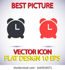 Vector icon alarm clock 10 EPS . Lorem Ipsum Illustration design