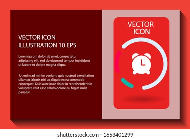 Icono del vector reloj despertador 10 EPS . Diseño de ilustración de Lorem Ipsum