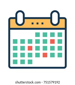 
Vector icon for all calendar applications, time planning and agendas projects
