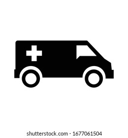 Vector icon of an ambulance car.