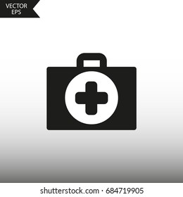 Vector icon of an ambulance suitcase