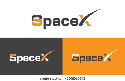 Vector icon of the American company SpaceX