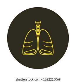 vector icon anatomy of lungs and trachea