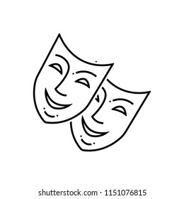 Vector icon for  ancient face
