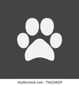 Vector icon animal paw imprint. Paw illustration