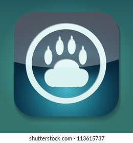 a vector icon with animal traces inside