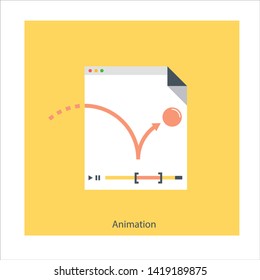 vector icon animation on website