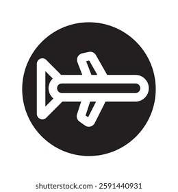 Vector icon announcing flight illustration. 10 EPS