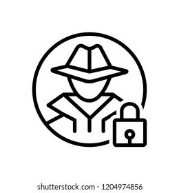 Vector icon for anti theft