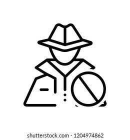 Vector icon for anti theft