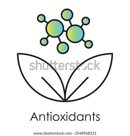 Vector Icon for Antioxidants: Protecting Skin from Damage.