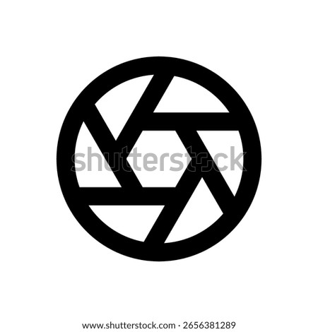 Vector icon of aperture symbol 
