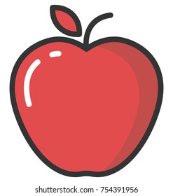 Vector icon of an apple, healthy diet representation