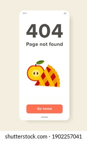 Vector icon of apple pie slice with fruit. Sweet food, thanksgiving pie, homemade pie. Dessert concept. Can be used for topics like food, pastry, gourmet