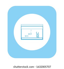 vector icon, of aquarium insect with fish