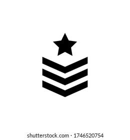 Vector icon of army rank symbol on EPS 10
