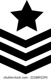 Vector icon of army rank symbol on EPS.eps
