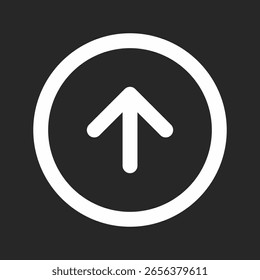 Vector icon of arow up circle