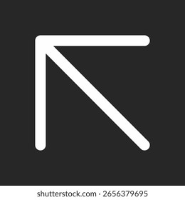 Vektorsymbol von Pfeil nach links oben