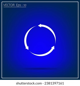 Vector Icon arrow. Arrows in a circle.