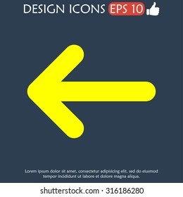 Vector icon arrow. Flat design style eps 10