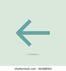 Vector icon arrow leftward
