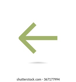 Vector icon arrow leftward