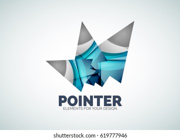 Vector icon, arrow mouse pointer or directional symbol. Geometric abstract design