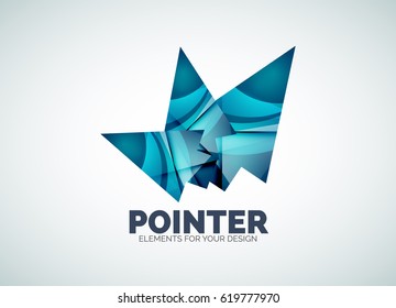 Vector icon, arrow mouse pointer or directional symbol. Geometric abstract design