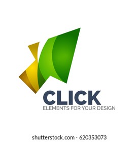 Vector icon, arrow mouse pointer or directional symbol. Geometric abstract design