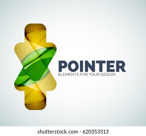 Vector icon, arrow mouse pointer or directional symbol. Geometric abstract design