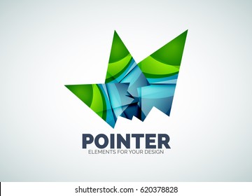 Vector icon, arrow mouse pointer or directional symbol. Geometric abstract design