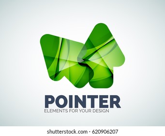 Vector icon, arrow mouse pointer or directional symbol. Geometric abstract design