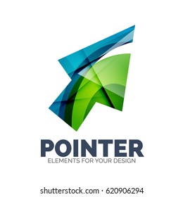 Vector icon, arrow mouse pointer or directional symbol. Geometric abstract design