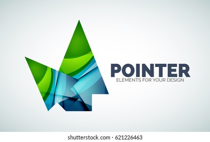 Vector icon, arrow mouse pointer or directional symbol. Geometric abstract design