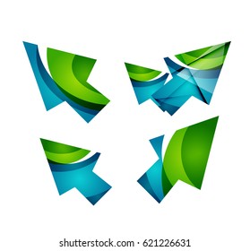 Vector icon, arrow mouse pointer or directional symbol. Geometric abstract design