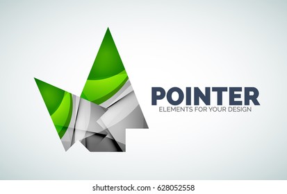 Vector icon, arrow mouse pointer or directional symbol. Geometric abstract design