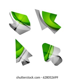 Vector icon, arrow mouse pointer or directional symbol. Geometric abstract design