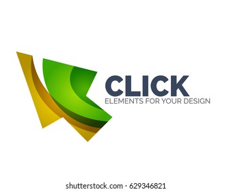 Vector icon, arrow mouse pointer or directional symbol. Geometric abstract design